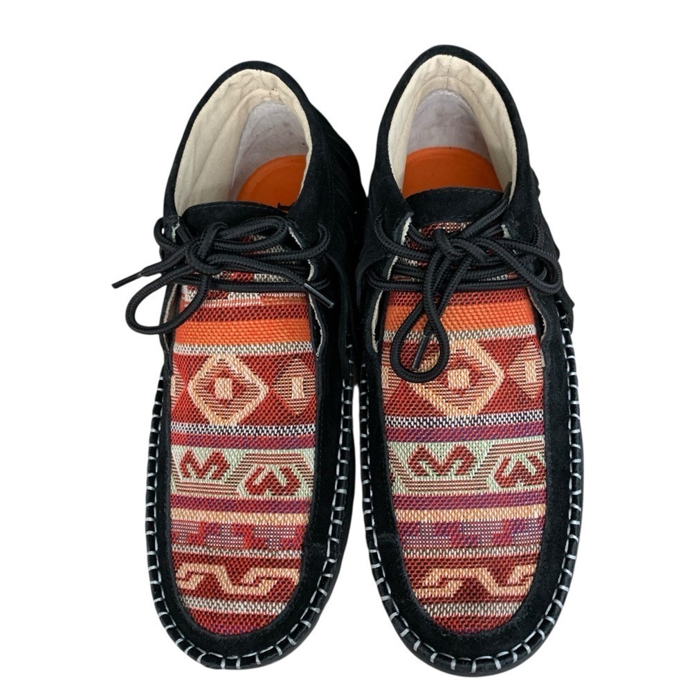 FERRINI Maya Southwestern Woven‎ Fringe Moccasins Size 7.5B